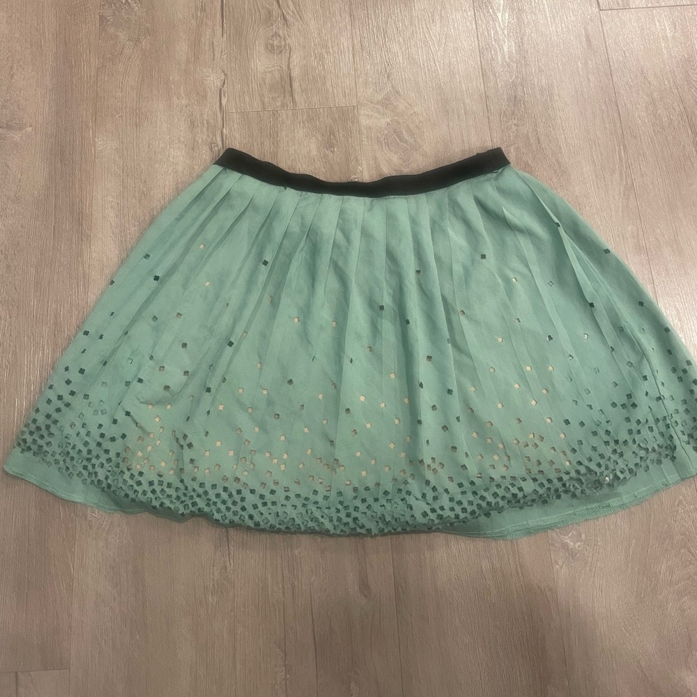 BeBop Mint Skirt with Black and Gold Accents